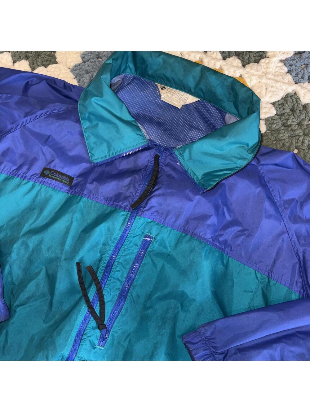 Vintage Columbia Colorblock Mens XL Sportswear Windbreaker Jacket Nylon Y2K